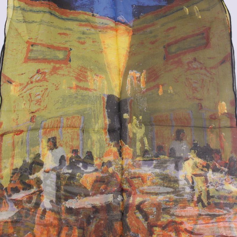 sapphire silk scarf for spring