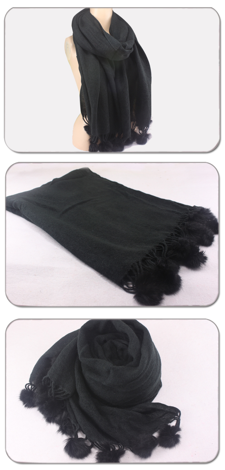 fashion yellow fur scarf for winter