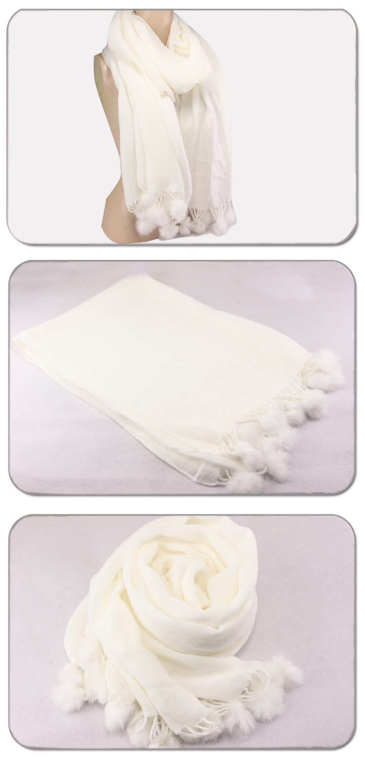 fashion yellow fur scarf for winter