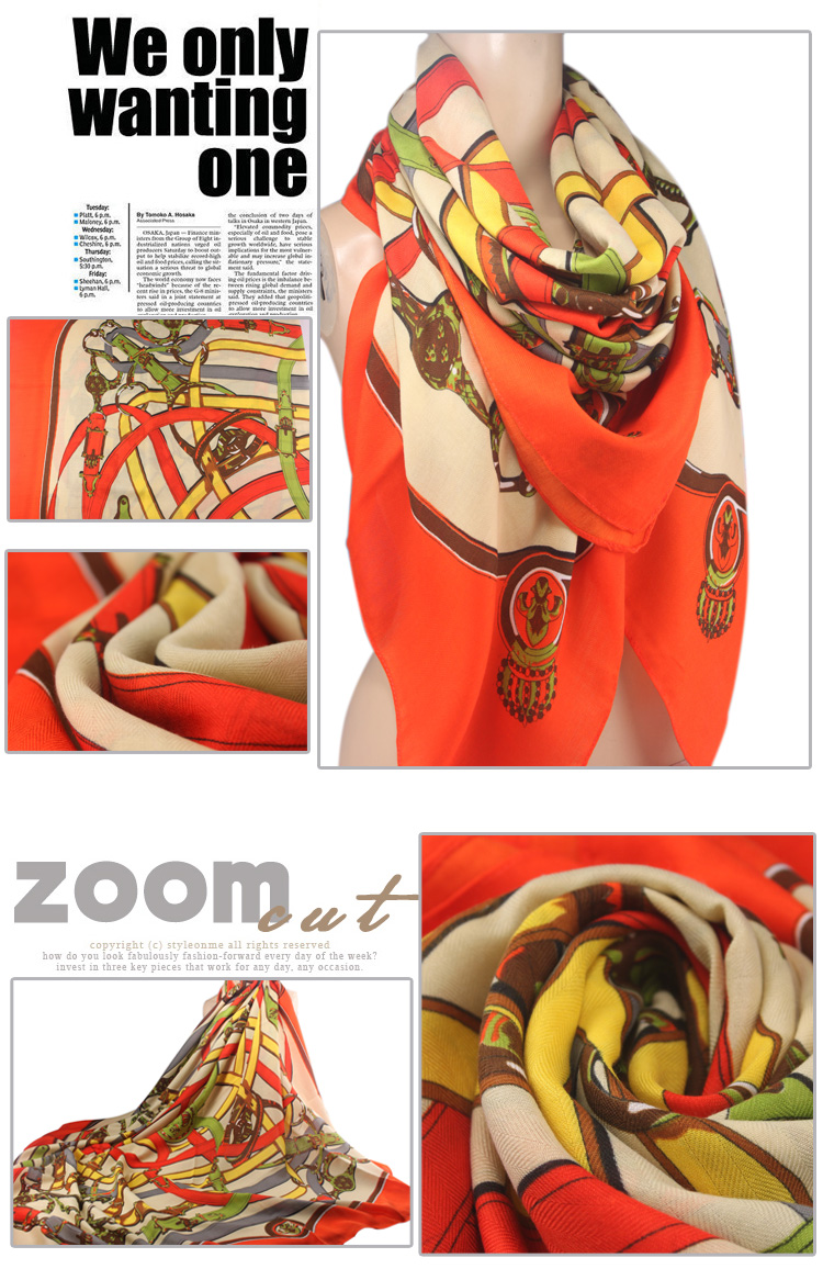 elegant square silk for women