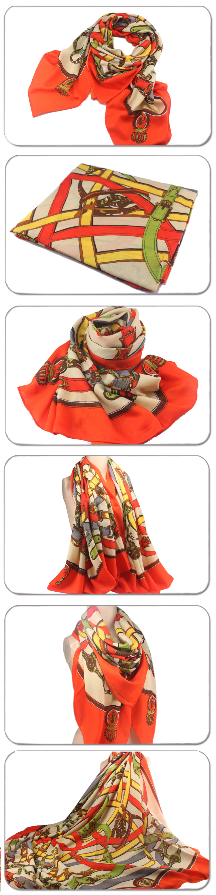 elegant square silk for women