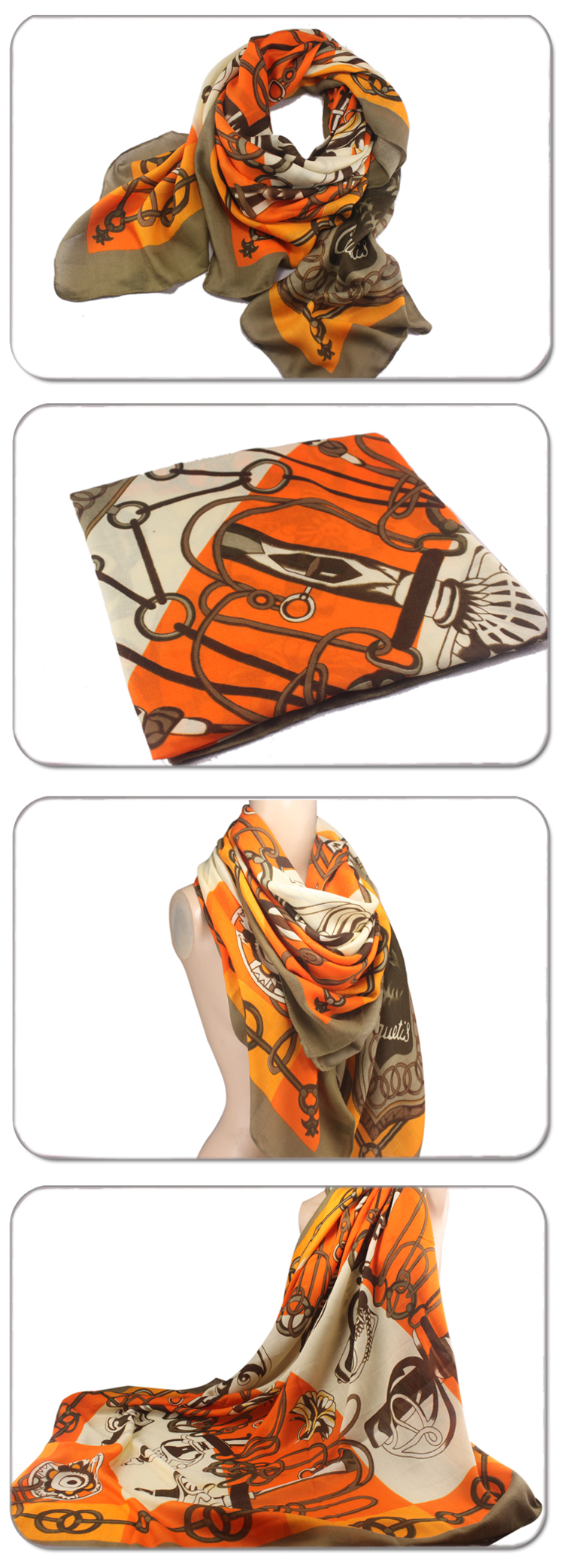 elegant square silk for women