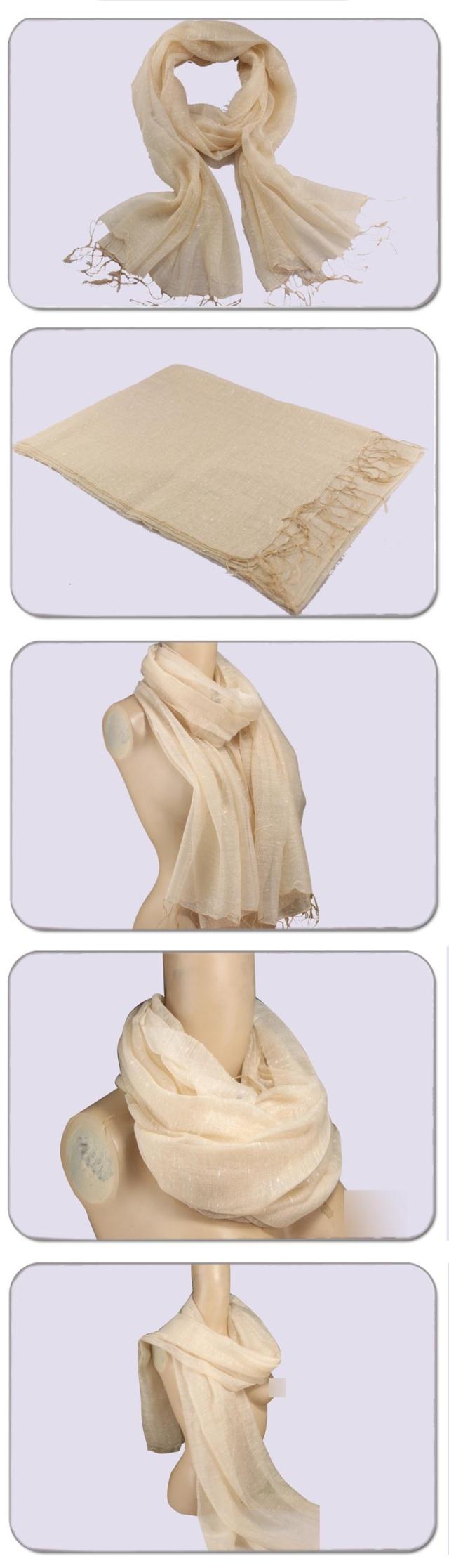 new style tassel long cotton silk scarf