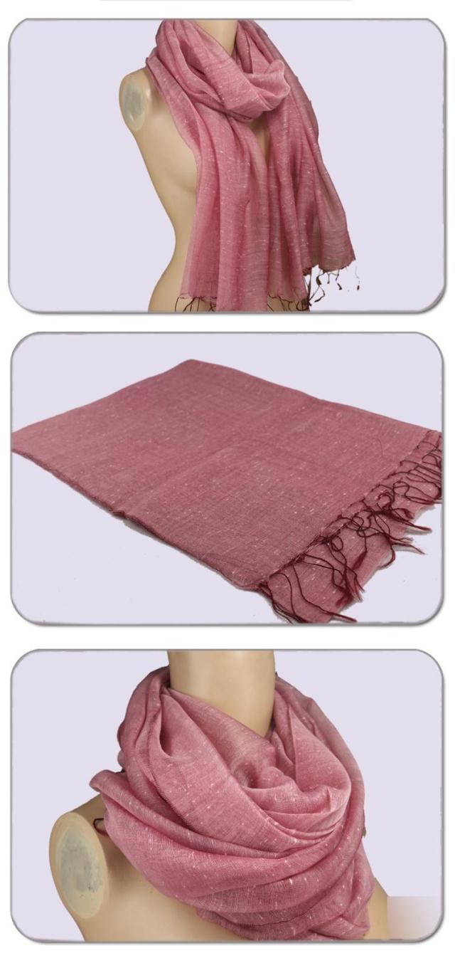new style tassel long cotton silk scarf