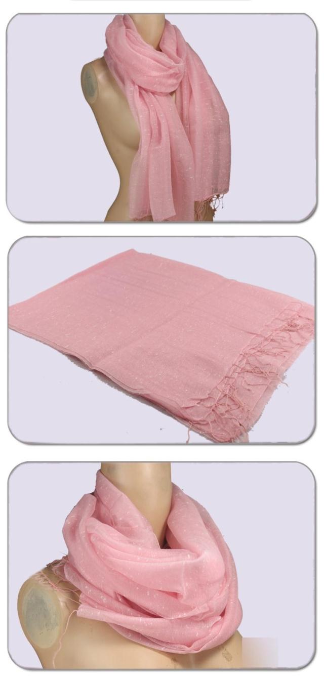 new style tassel long cotton silk scarf