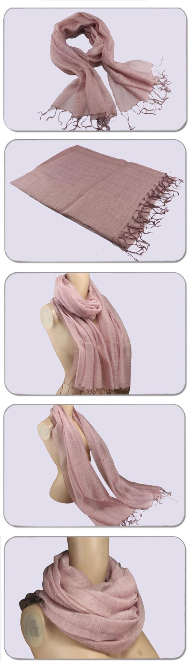 new style tassel long cotton silk scarf