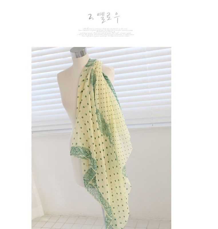 dot flower print silk scarf for summer