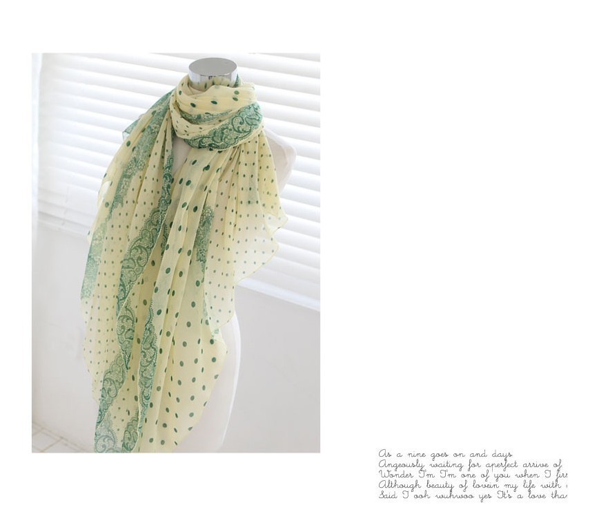 dot flower print silk scarf for summer
