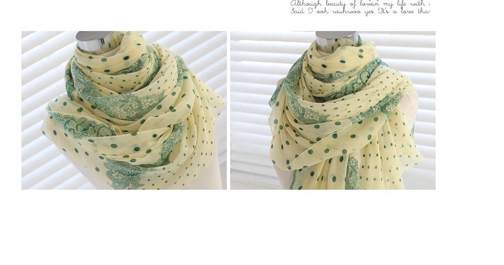 dot flower print silk scarf for summer