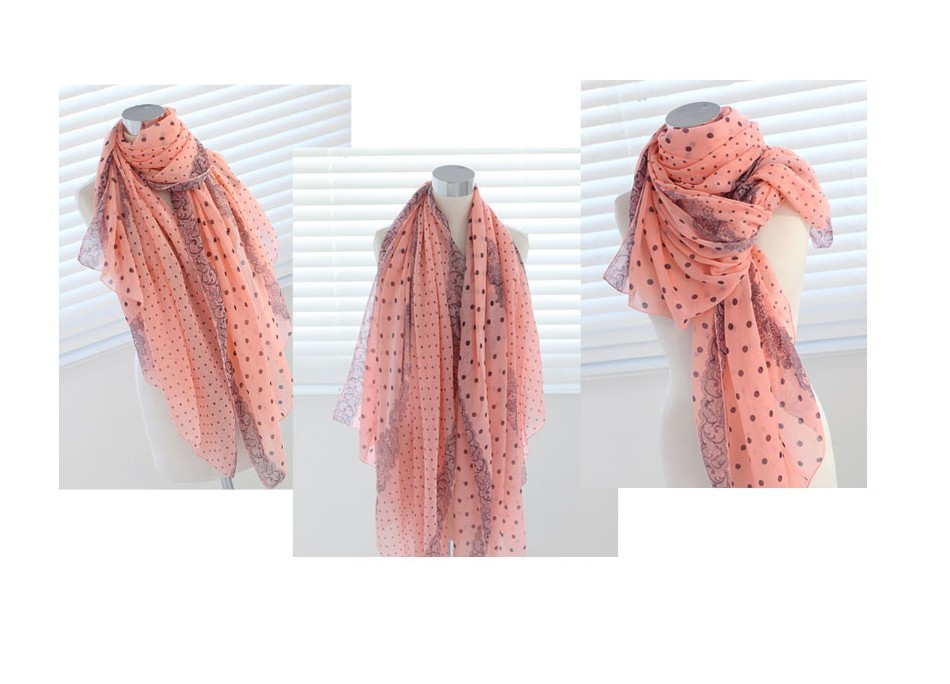 dot flower print silk scarf for summer