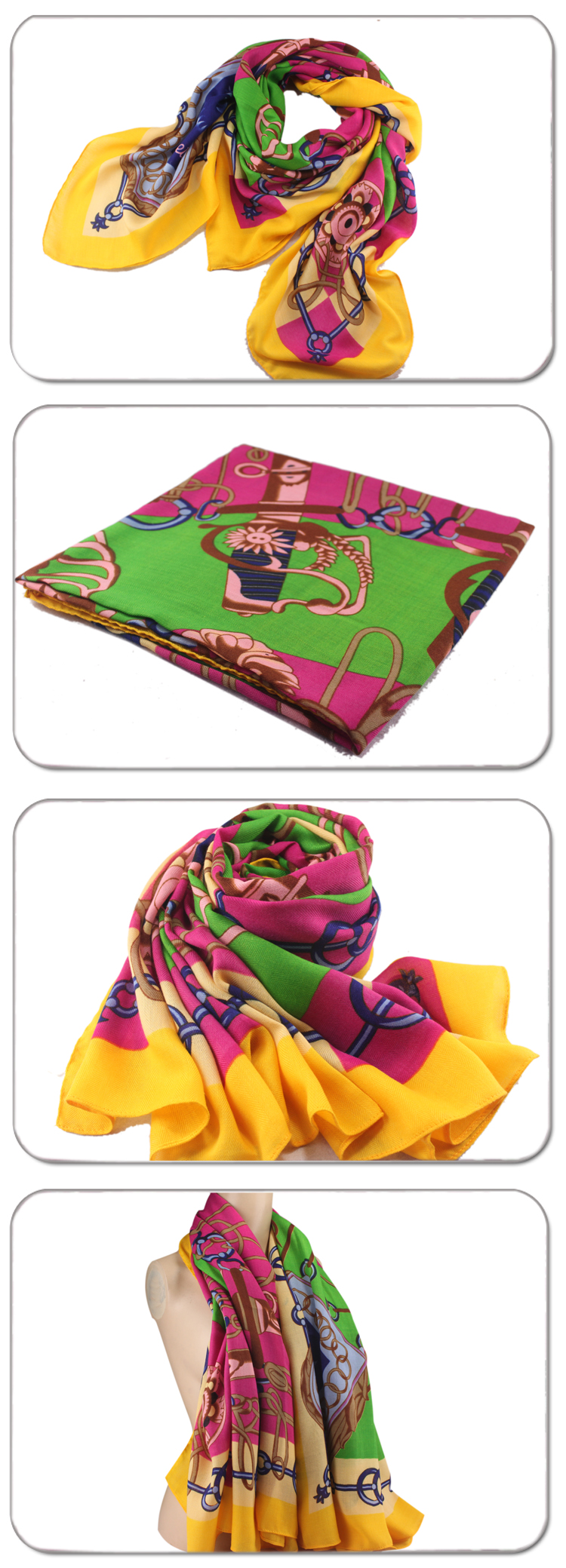 elegant square silk for women