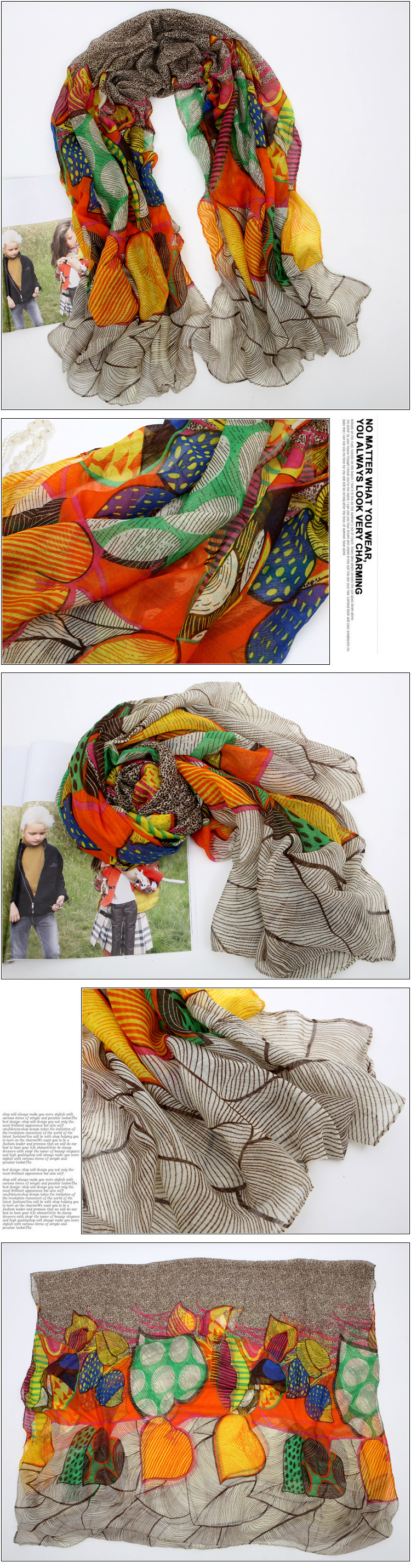 peach hearts print silk scarf wholesale 