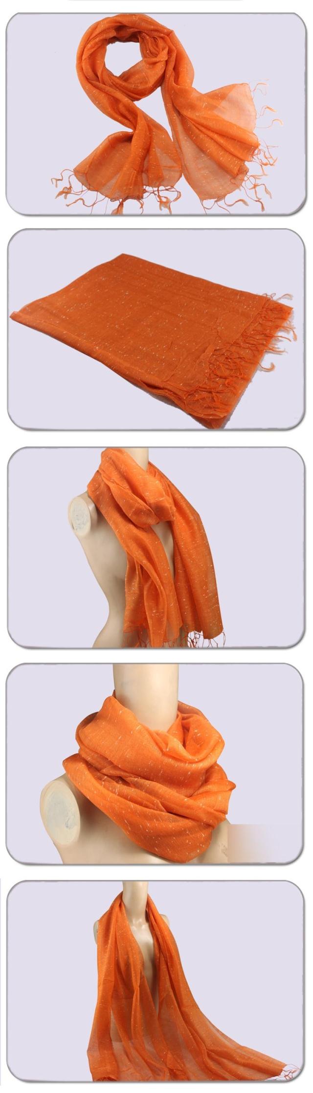 new style tassel long cotton silk scarf