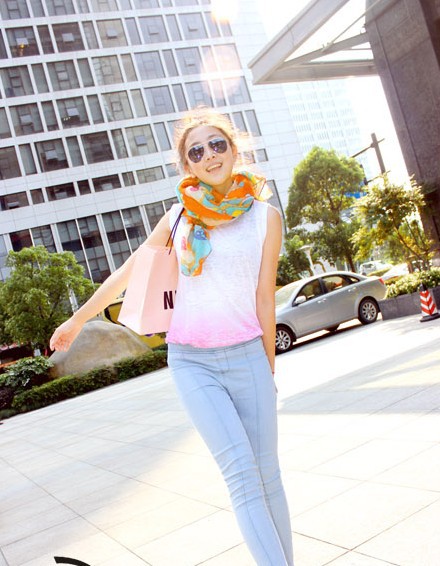 colour skull Paris yarn scarf wholesale
