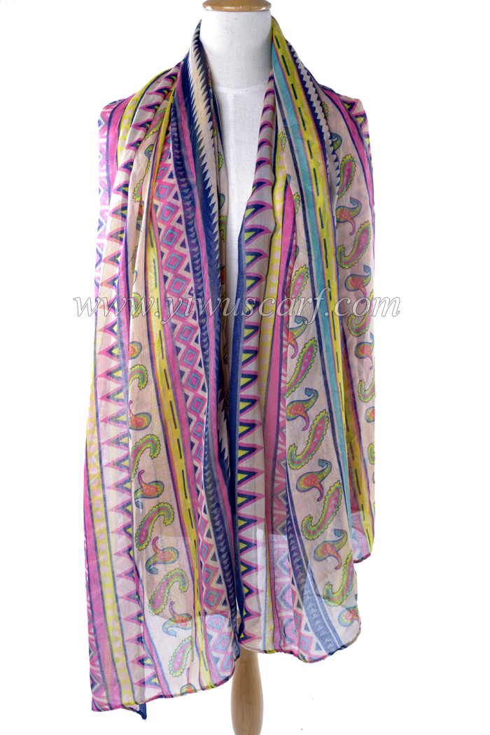 custom fashion ladies long silk scarf