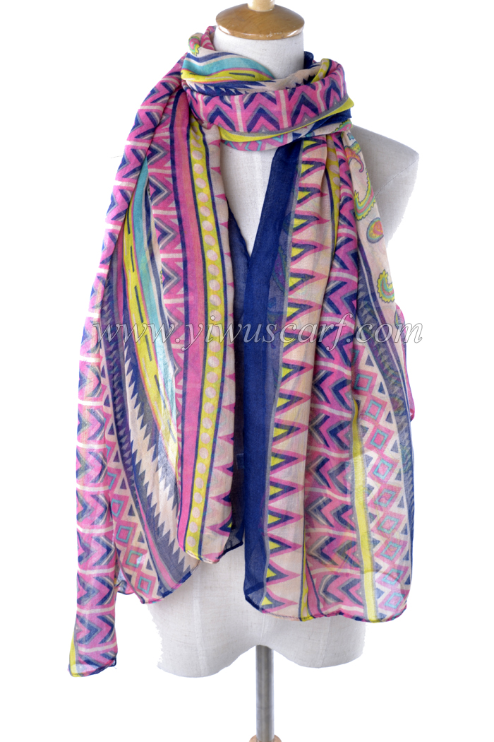 custom fashion ladies long silk scarf