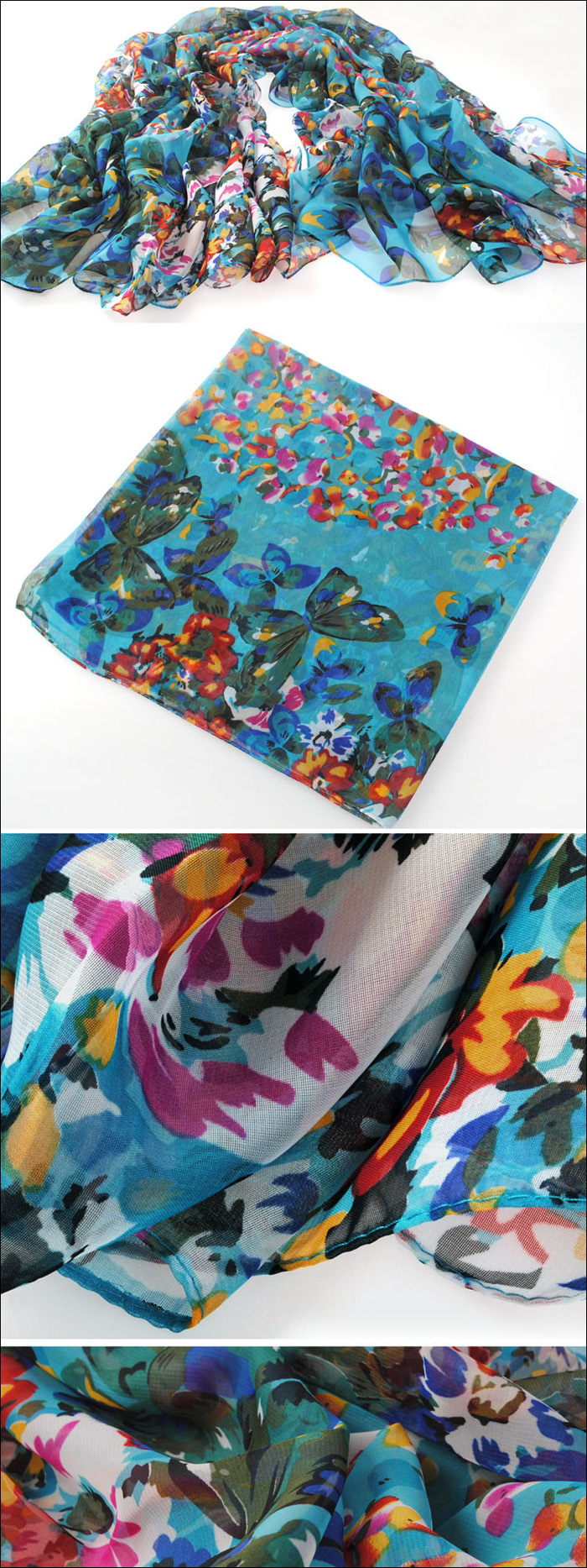 wholesale women long square silk scarf