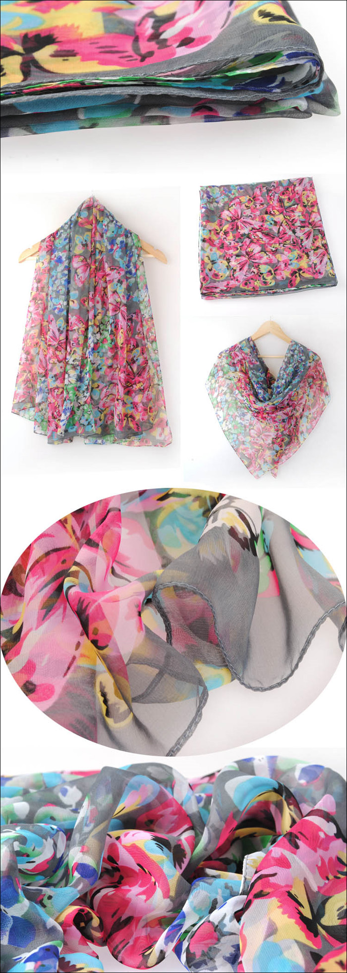 wholesale women long square silk scarf