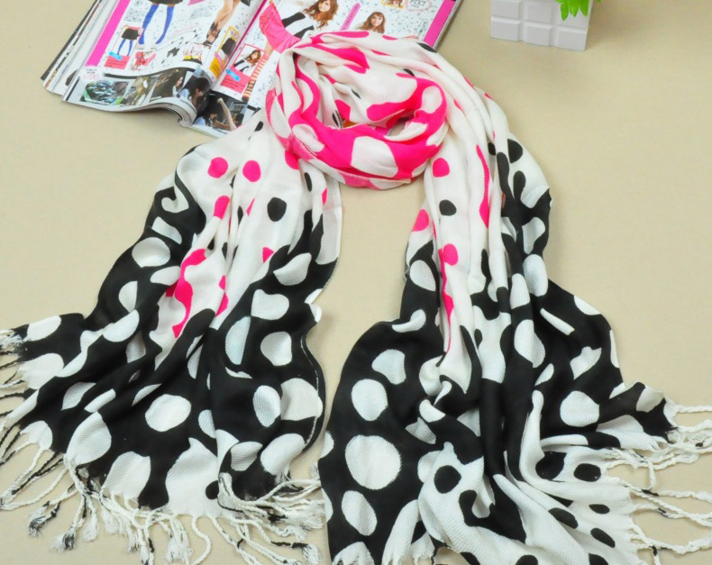 colorful ladies dots cotton scarf