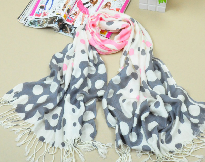 colorful ladies dots cotton scarf