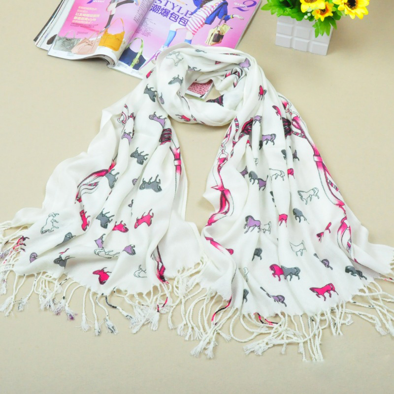 wholesale animal print cotton scarf