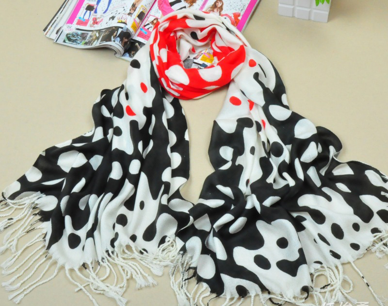 colorful ladies dots cotton scarf