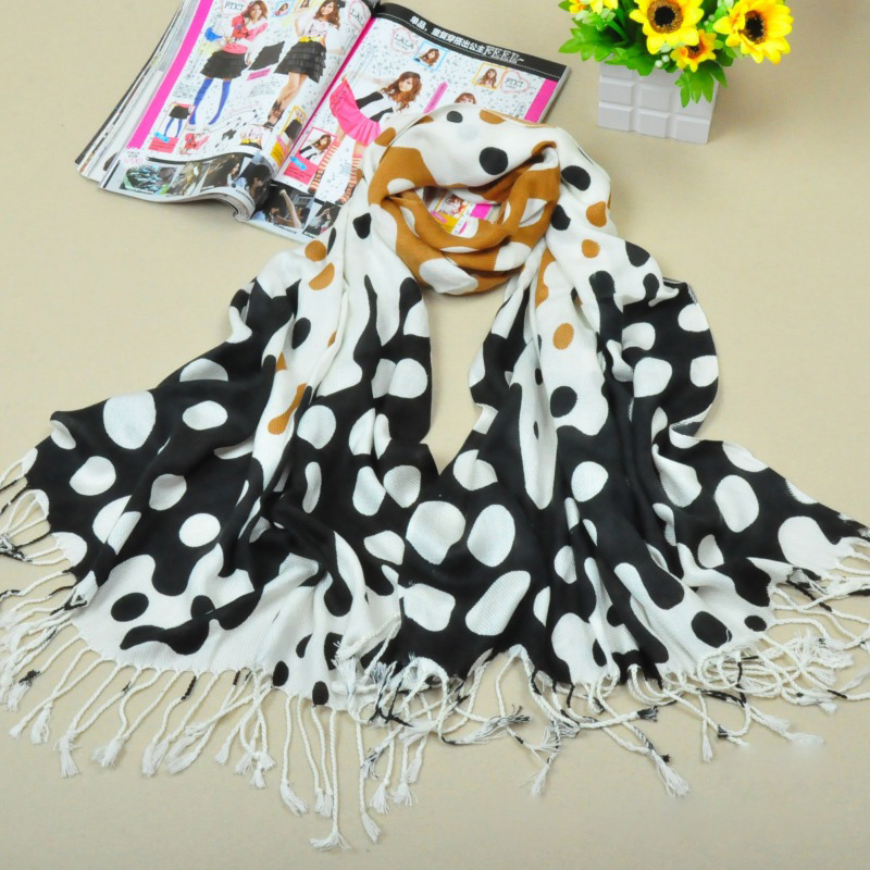 colorful ladies dots cotton scarf