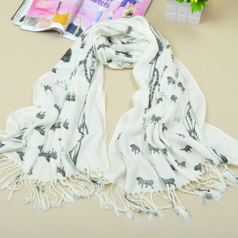 wholesale animal print cotton scarf