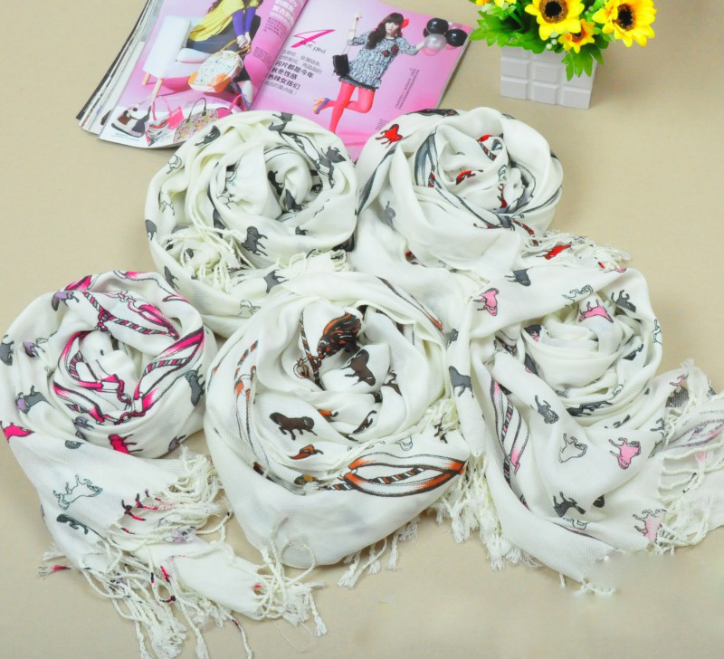 wholesale animal print cotton scarf