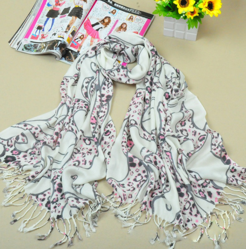 100% cotton scarf leopard print scarf