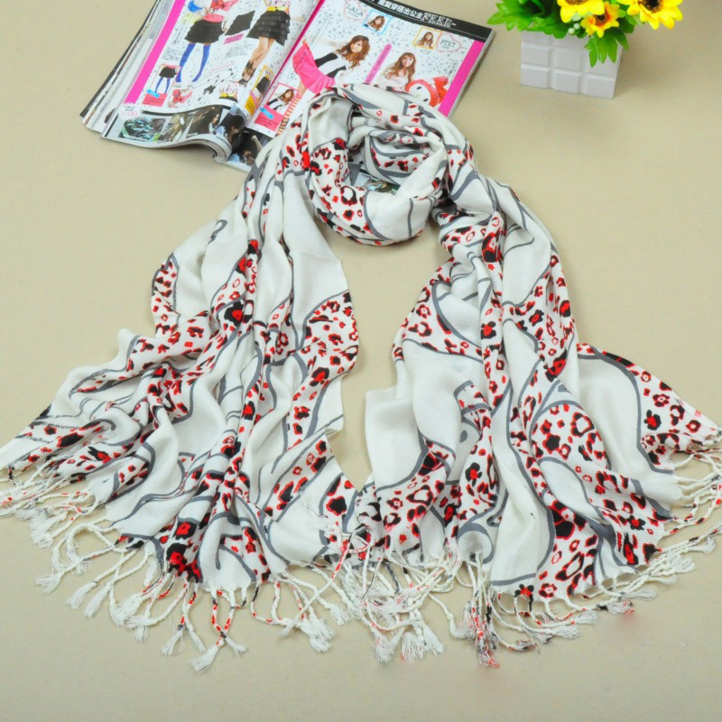 100% cotton scarf leopard print scarf