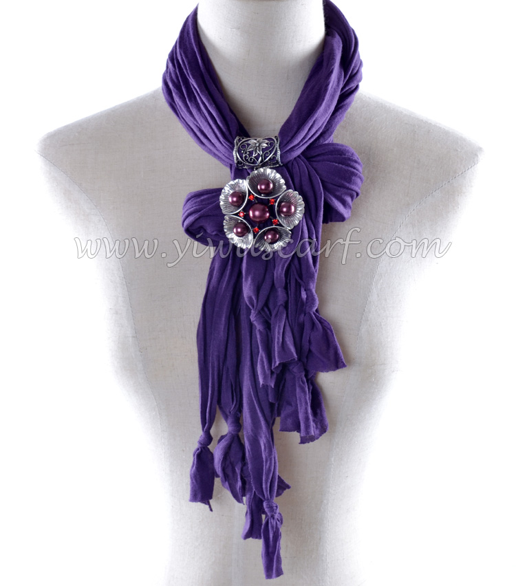 fashion pendant scarf with jewelery