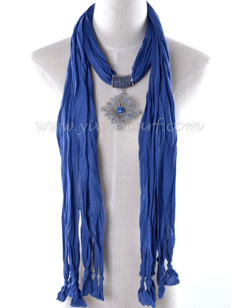 womens Pendant Scarf with Jewellery