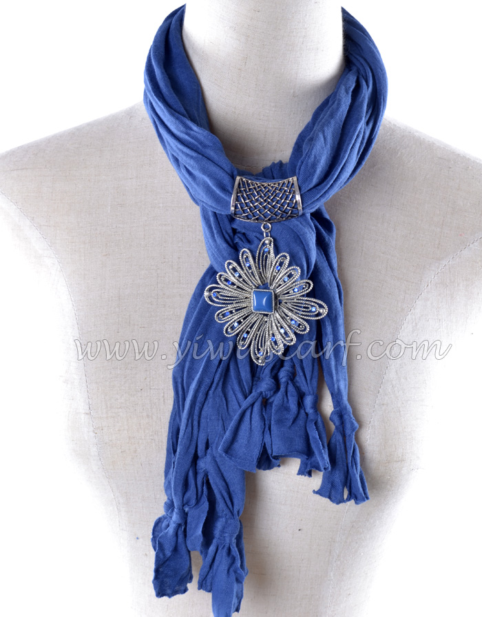 womens Pendant Scarf with Jewellery