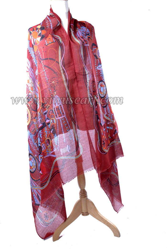 custom fashion red silk scarf long silk scarf