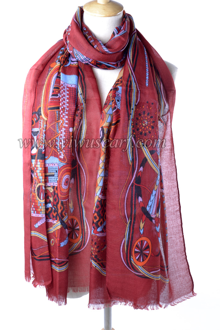 custom fashion red silk scarf long silk scarf