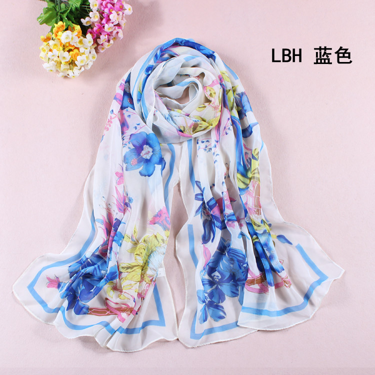 Fashion Printed Chiffon Scarf Wholesaler