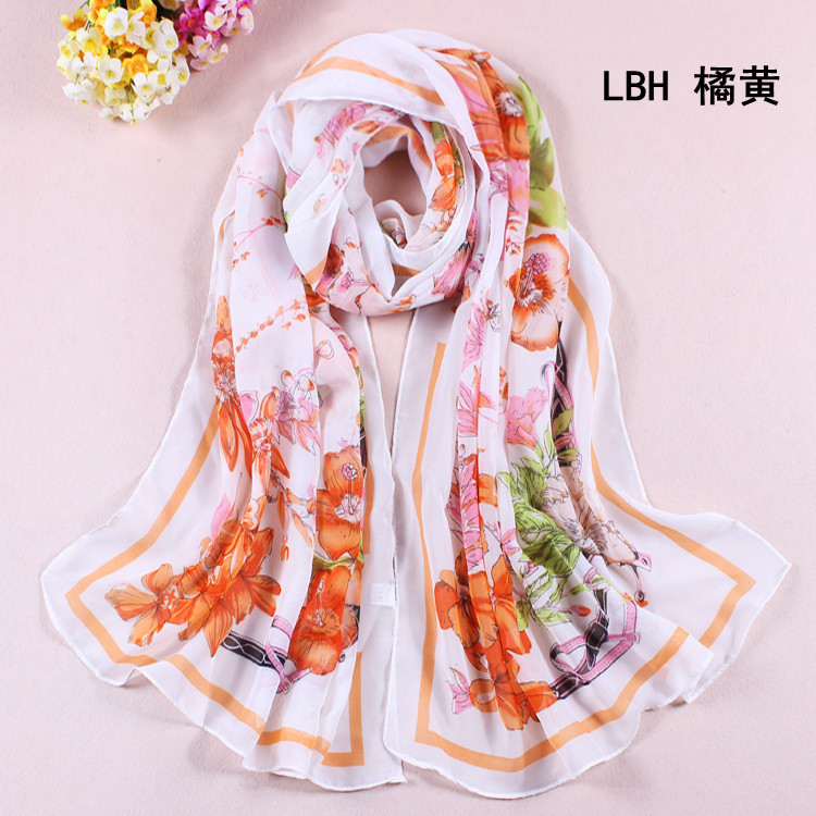 Fashion Printed Chiffon Scarf Wholesaler