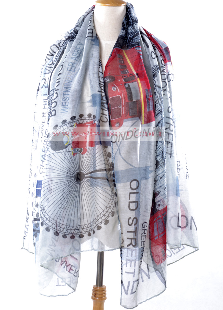 2013 British flag fashion lady scarf Paris yarn scarves