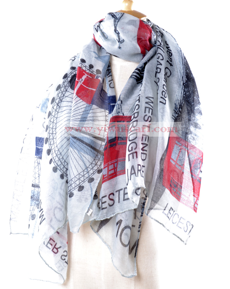 2013 British flag fashion lady scarf Paris yarn scarves