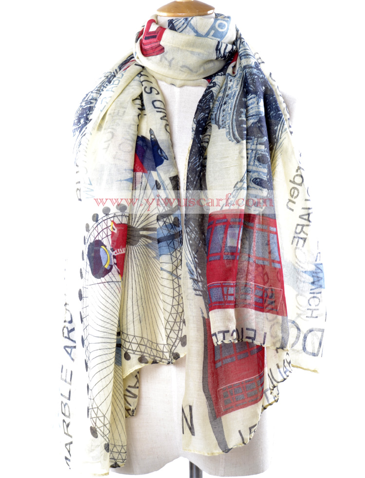 2013 British flag fashion lady scarf Paris yarn scarves