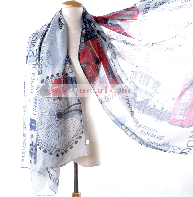 2013 British flag fashion lady scarf Paris yarn scarves
