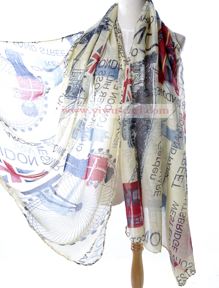 2013 British flag fashion lady scarf Paris yarn scarves