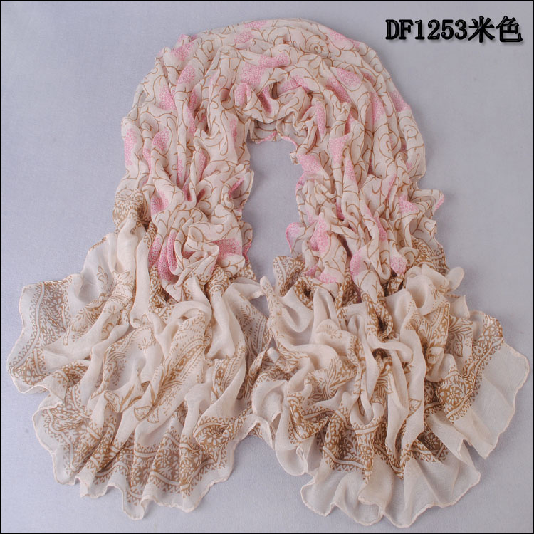 2014 Fashion Ladies Long Custom Printed Viscose Scarf