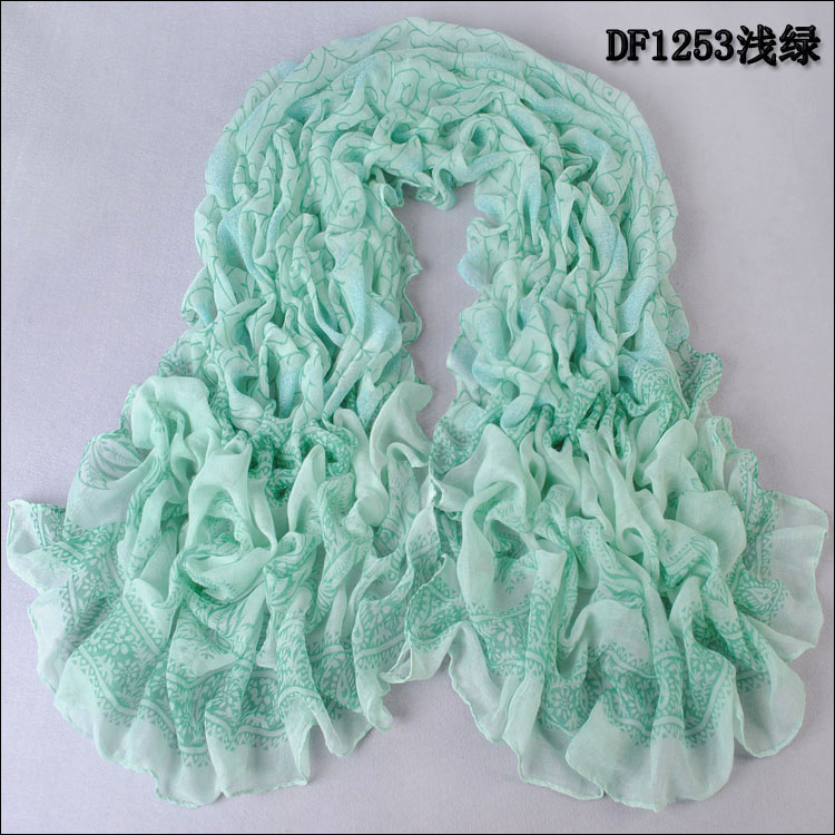 2014 Fashion Ladies Long Custom Printed Viscose Scarf