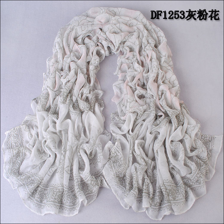 2014 Fashion Ladies Long Custom Printed Viscose Scarf
