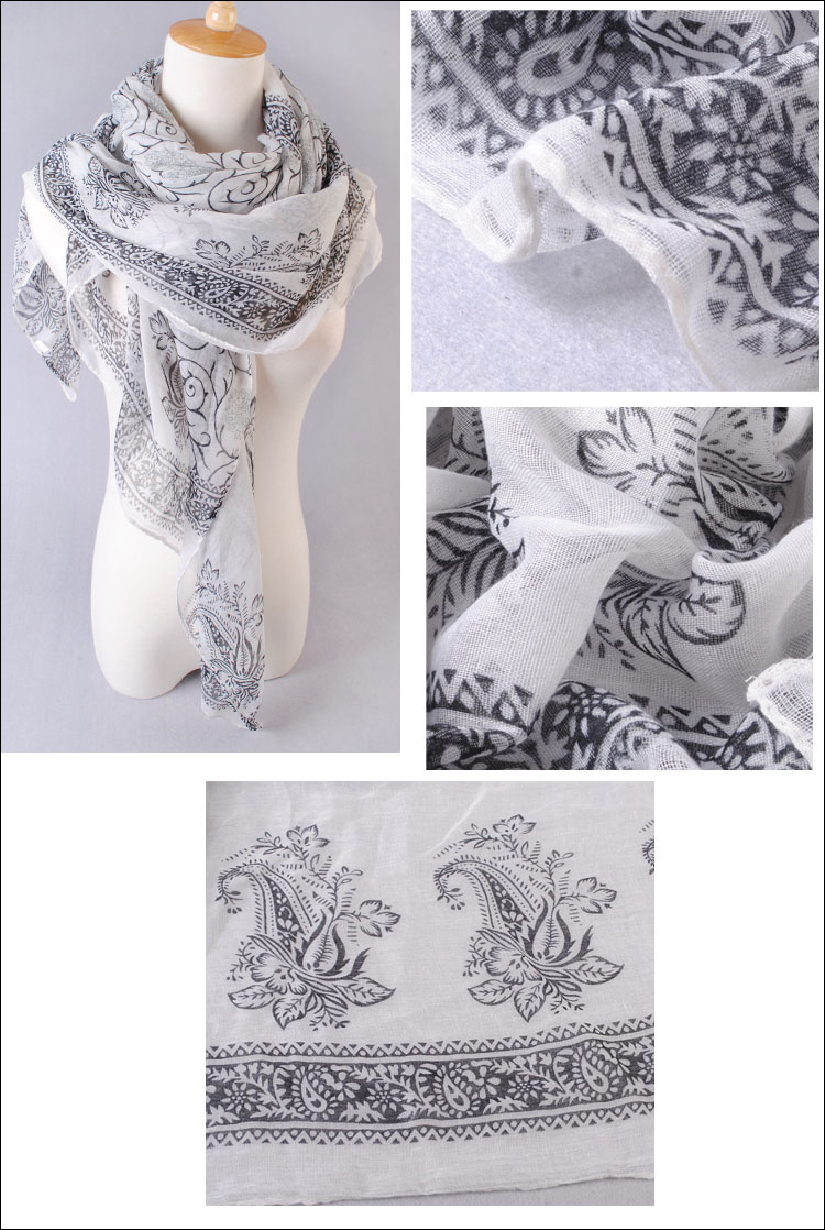 2014 Fashion Ladies Long Custom Printed Viscose Scarf