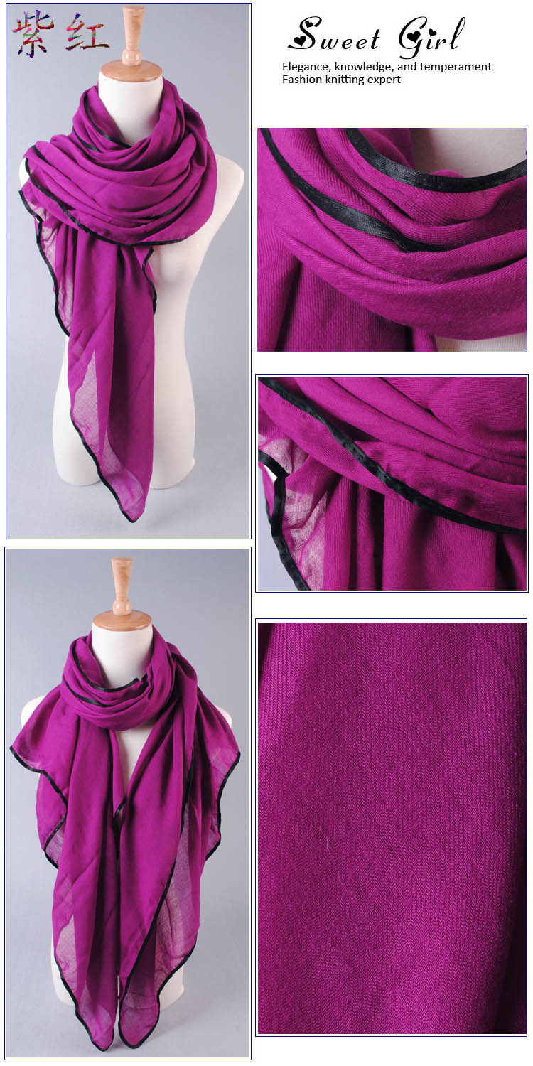 fashion long unique plain scarf selling hot cotton plain scarf