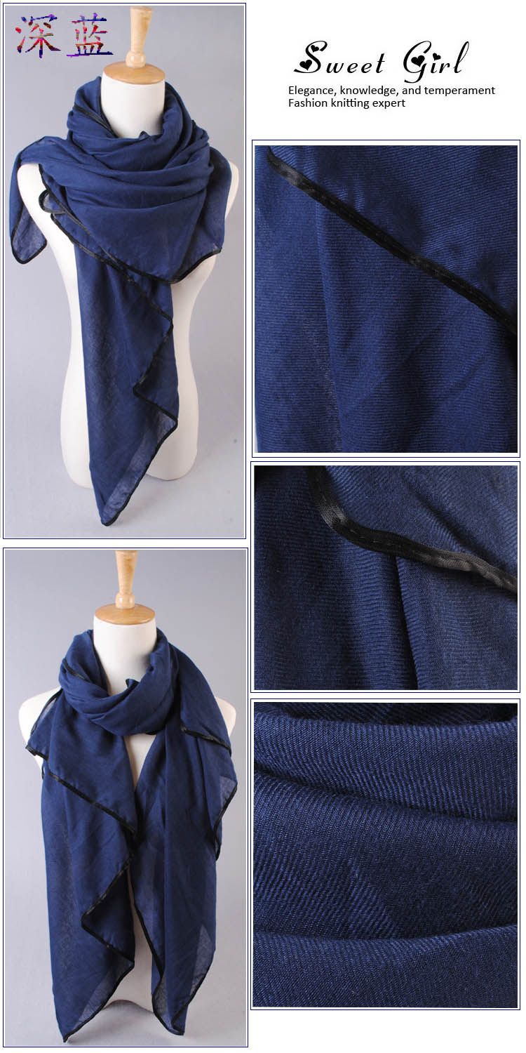 fashion long unique plain scarf selling hot cotton plain scarf