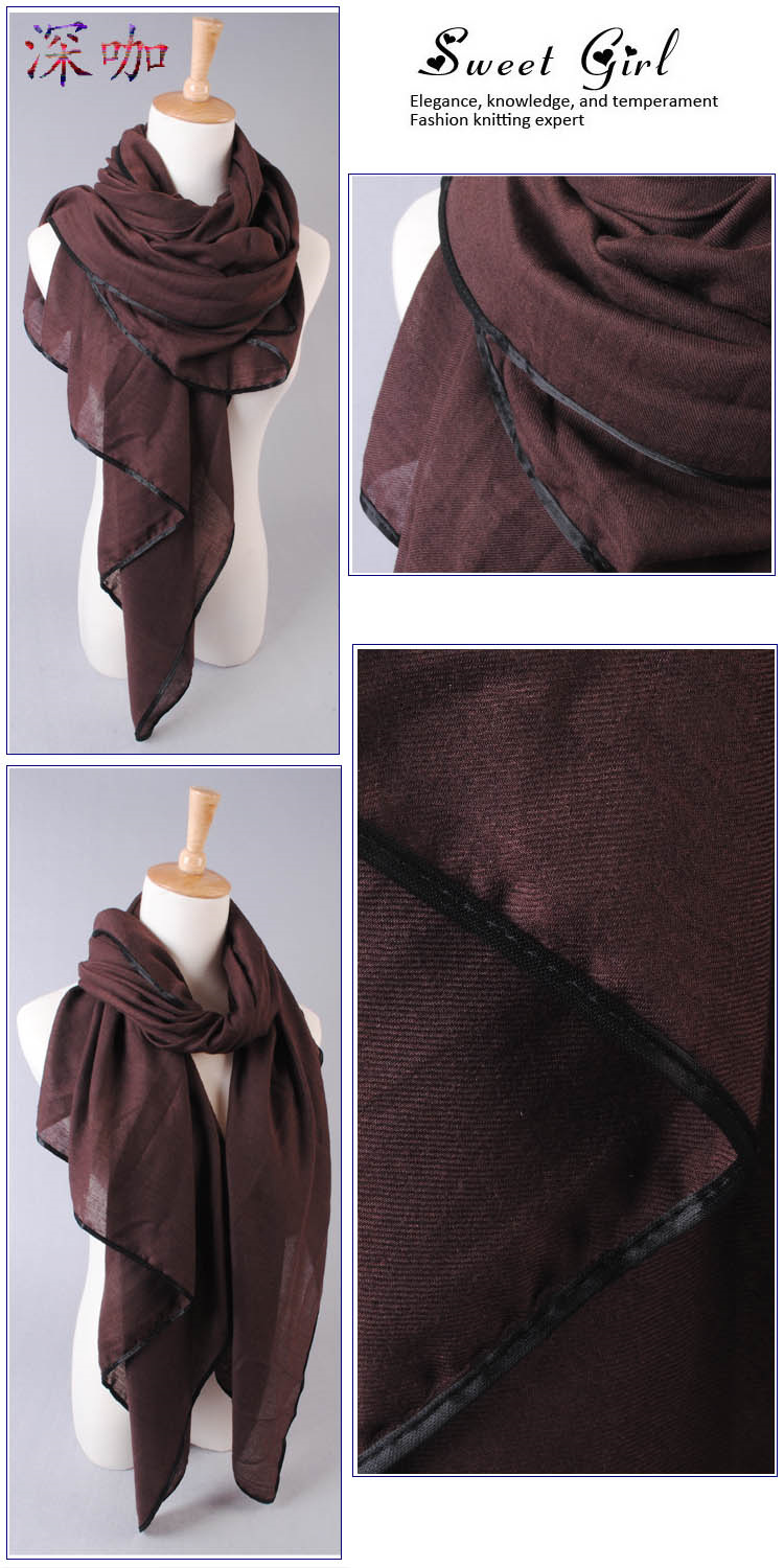 fashion long unique plain scarf selling hot cotton plain scarf
